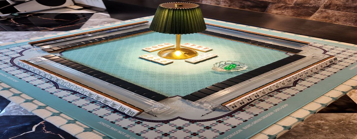 Inviting mahjong table centered on a Balagigi mat