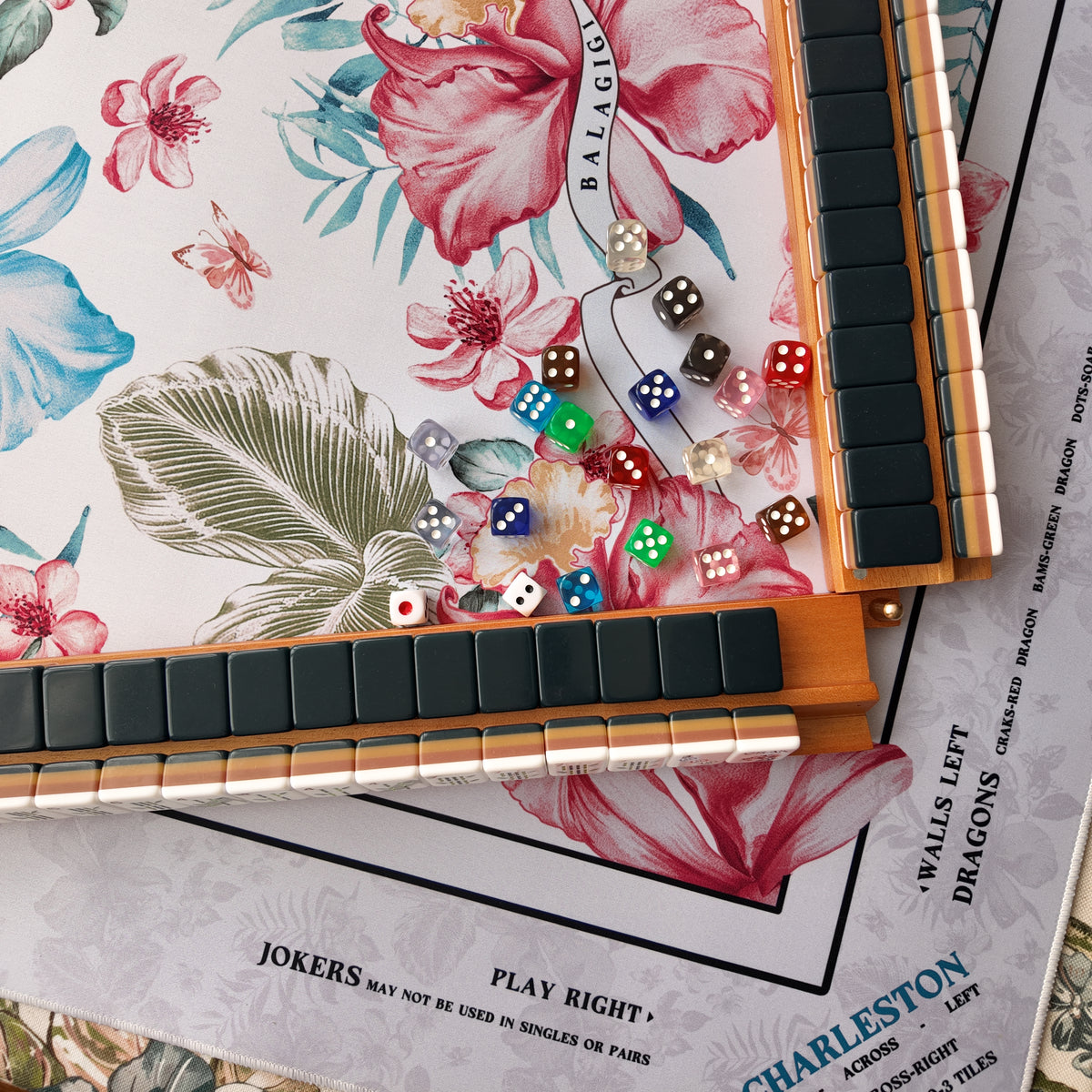 Detailed color study of a Balagigi mahjong table mat