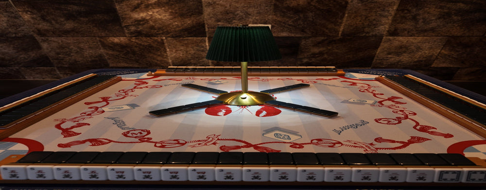 A styled mahjong table ready for guests